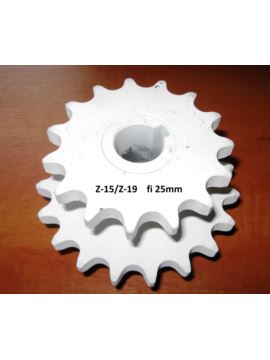 Koło łańcuchowe podwójne Z-15/Z-19 fi 25mm