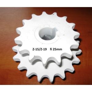 Koło łańcuchowe podwójne Z-15/Z-19 fi 25mm