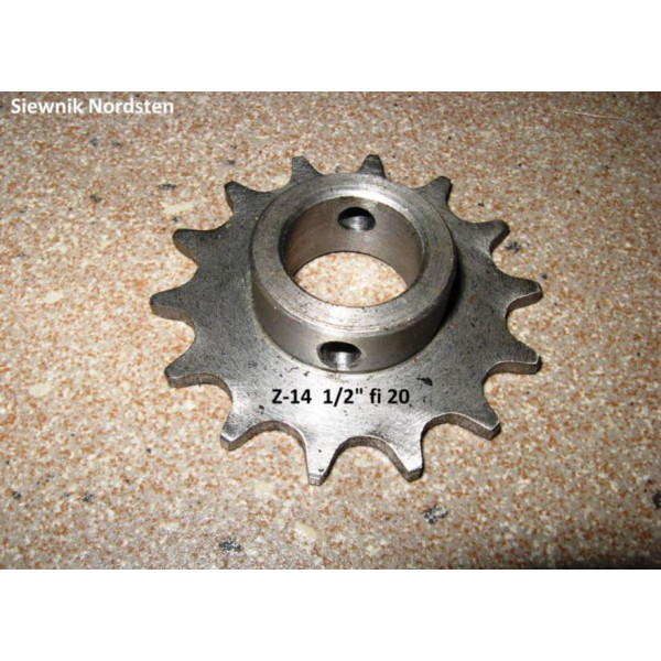 Koło zębate łańcuchowe Z-14 1/2" fi 20