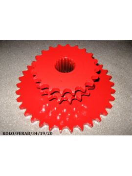 Koło łańcuchowe Z-34/19/20  3/4" fi 40 wielowpust