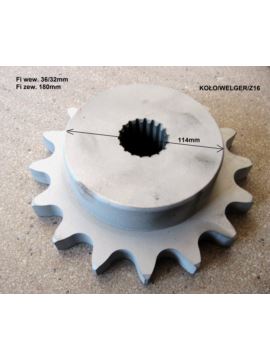 Koło łańcuchowe Z-16 1 1/4" fi 36/32mm zew. 180mm