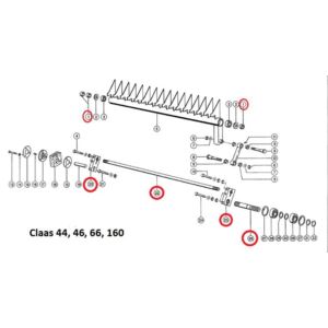 Łącznik wałków podajnika 1 x wielowpust fi 25/25mm