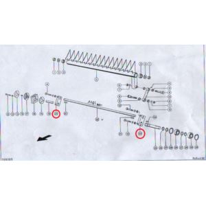 Łącznik wałków podajnika 2 wpusty fi 25/35mm