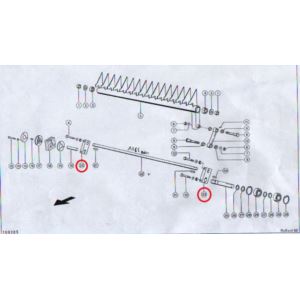 Łącznik wałków podajnika 2 wpusty fi 25/35mm