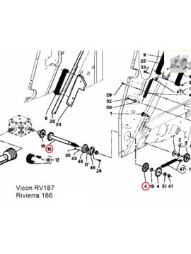 Wałek zębaty Z-12  1" wielowypust