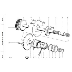 Koło Z-32 3/4" fi 56 mm (6 otworów 8mm)