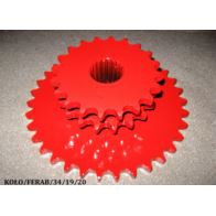 Koło łańcuchowe Z-34/19/20  3/4" fi 40 wielowpust