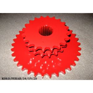 Koło łańcuchowe Z-34/19/20  3/4" fi 40 wielowpust