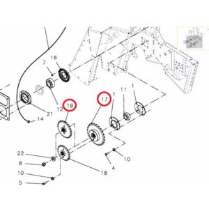 Koło łańcuchowe Z-23 1" fi 38 mm wielowpust 2 otw.