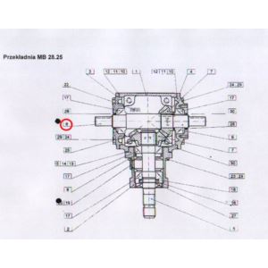 Wał wyjściowy przekładni