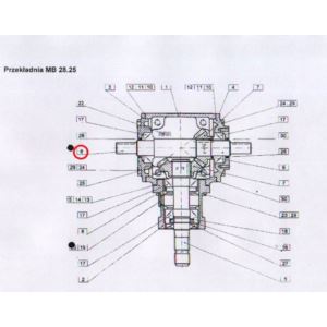 Wał wyjściowy przekładni