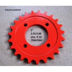 Koło łańcuchowe Z-23 1" fi 80mm 4 otwory