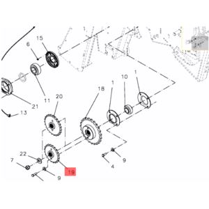 Koło łańcuchowe Z-20 1" fi 38 mm wielowpust 2 otw.