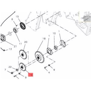 Koło łańcuchowe Z-20 1" fi 38 mm wielowpust 2 otw.