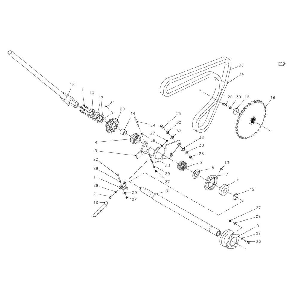 Koło łańcuchowe Z-35 1 1/4" wielowpust Koło łańcuchowe Z-35 1 1/4" wielowpust