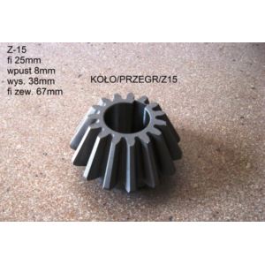 Koło stożkowe Z-15 fi 25mm wpust 8mm