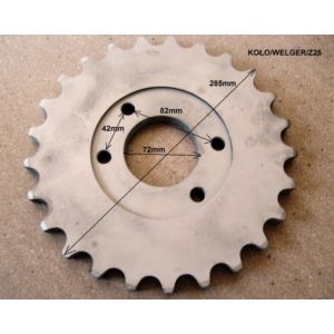 Koło łańcuchowe Z-25 1 1/4" fi 72/1285 4 otw.fi 13