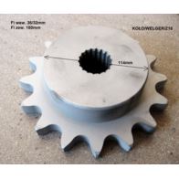 Koło łańcuchowe Z-16 1 1/4" fi 36/32mm zew. 180mm
