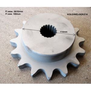 Koło łańcuchowe Z-16 1 1/4" fi 36/32mm zew. 180mm