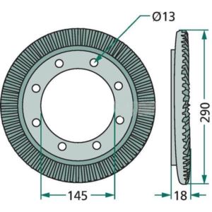 Koło talerzowe Z-83 8 otworów zęby proste