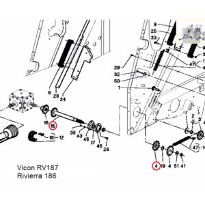 Wałek zębaty Z-12  1" wielowypust