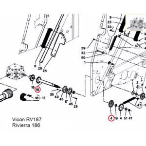 Wałek zębaty Z-12  1" wielowypust