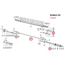 Wałek podajnika lewy na wpust L-245 mm fi 35 mm