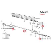 Wałek podajnika lewy na wpust L-245 mm fi 35 mm