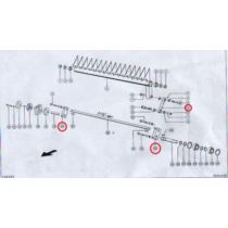 Łącznik wałków podajnika z tulejką