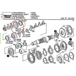 Koło zębate skrzyni biegów Z-20 Deutz