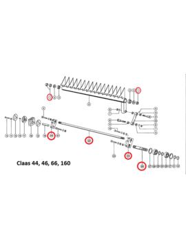 Łącznik wałków podajnika 1 x wielowpust fi 25/25mm