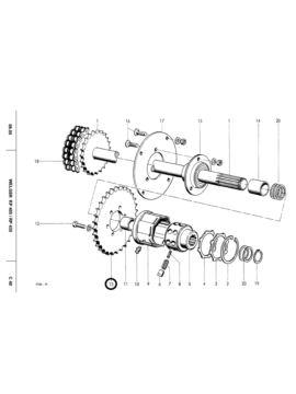 Koło Z-32 3/4" fi 56 mm (6 otworów 8mm)