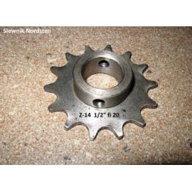 Koło zębate łańcuchowe Z-14 1/2" fi 20